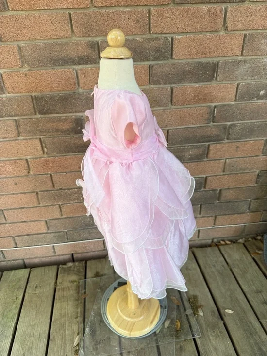 Nannette Light Pink Satin Flower Girl Dress Size 3T - Picture 2 of 5